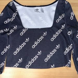 Adidas Originals Long Sleeve Sparkle Crop Top